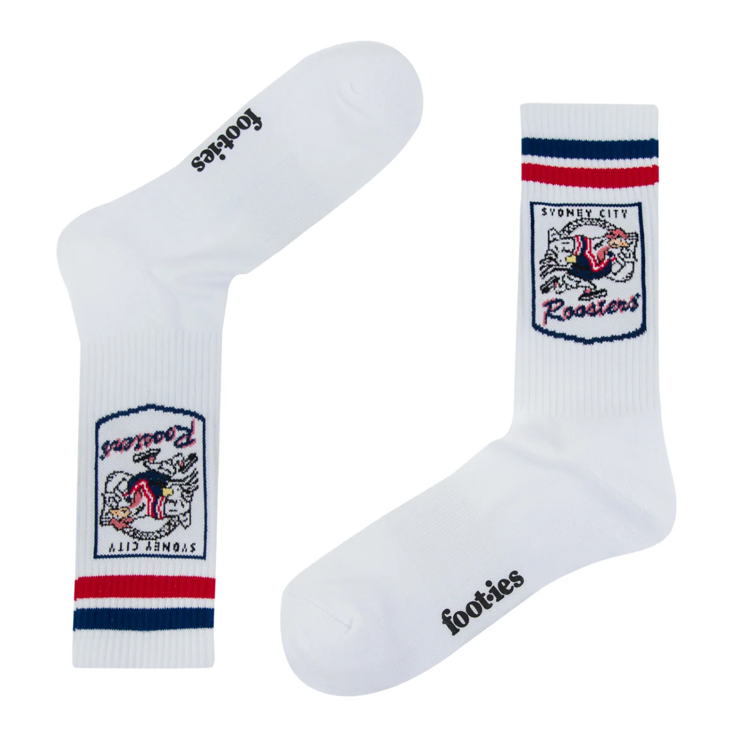 Sydney Roosters Retro Sneaker Sock 2 Pack - Image 3