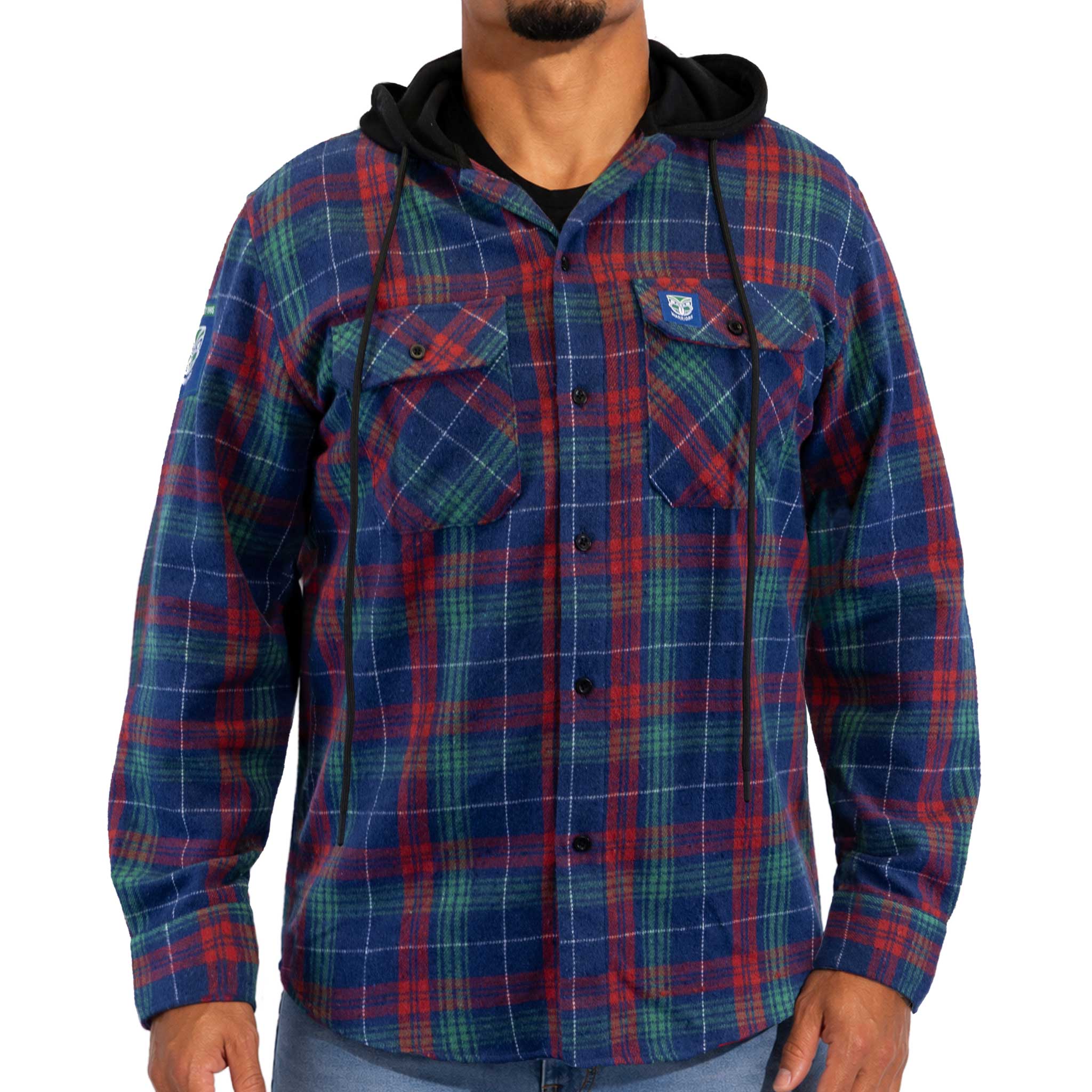 New Zealand Warriors Hooded Flannel Shirt